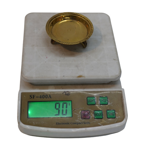Traditional Brass Chowki Plate 180g Set of 2