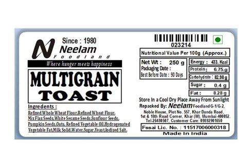 Neelam Foodland Multigrain Toast