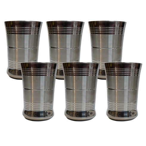 Stainless Steel Water Glass 774g Set of 6