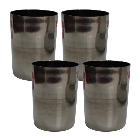 Mirror Finish Steel Glass 384g Set of 4