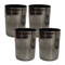 Mirror Finish Steel Glass 384g Set of 4