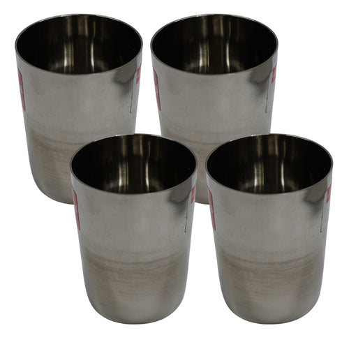 Mirror Finish Steel Glass 384g Set of 4