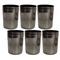 Mirror Finish Steel Glass 576g Set of 6