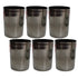 Mirror Finish Steel Glass 576g Set of 6