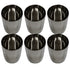 Mirror Finish Steel Glass 576g Set of 6