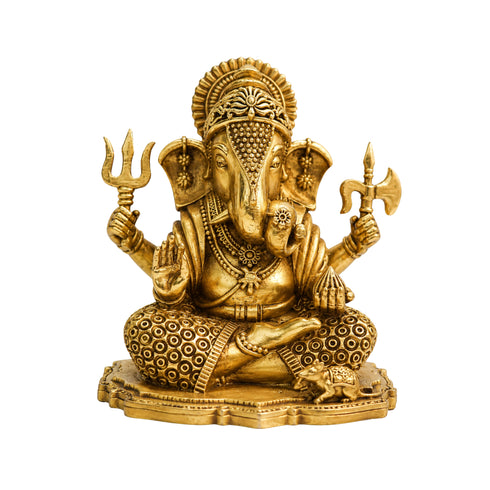 Handcrafted Brass Ganesh Idol 625g