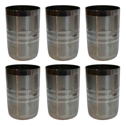 Steel Tea and Water Glass 546g Set of 6