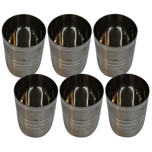 Steel Tea and Water Glass 546g Set of 6