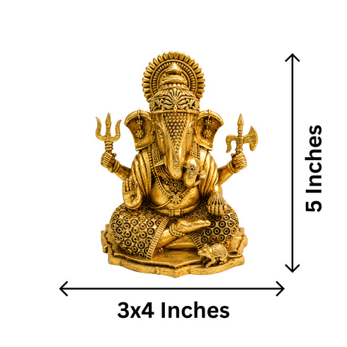 Handcrafted Brass Ganesh Idol 625g