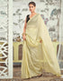 Sudathi Ready To Wear Cream Woven Silk Saree