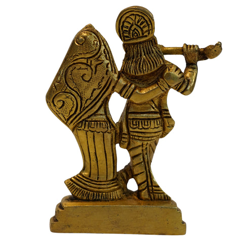 Brass Mini Radha Krishna Decorative Murti 417g