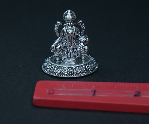 Pure Silver Antique Laxmi Devi 24.14g Idol By Mahita Collections