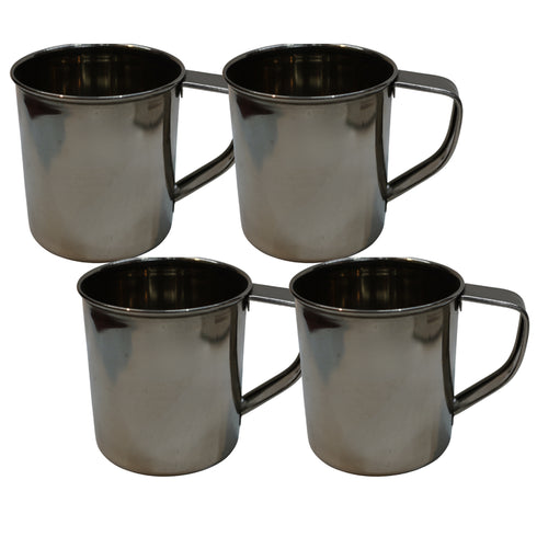 Heavy Duty Steel Glass Cup 424g Set of 4