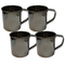 Heavy Duty Steel Glass Cup 424g Set of 4
