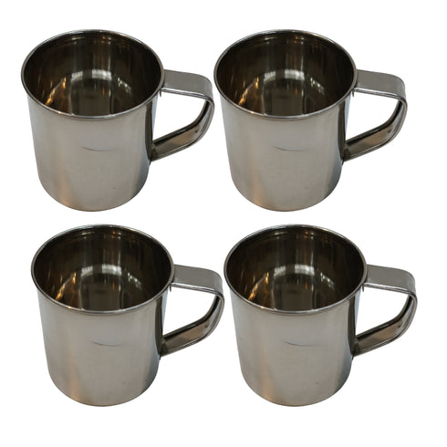Heavy Duty Steel Glass Cup 424g Set of 4