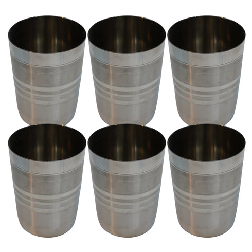 Kitchen Steel Water Cup 588g Set of 6