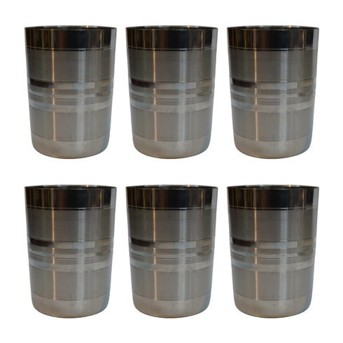 Kitchen Steel Water Cup 588g Set of 6