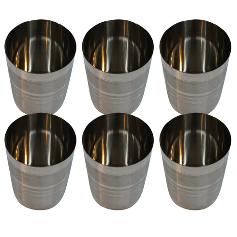 Kitchen Steel Water Cup 588g Set of 6
