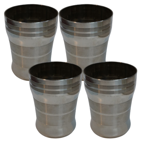 Polished Steel Juice Glass 420g Set of 4