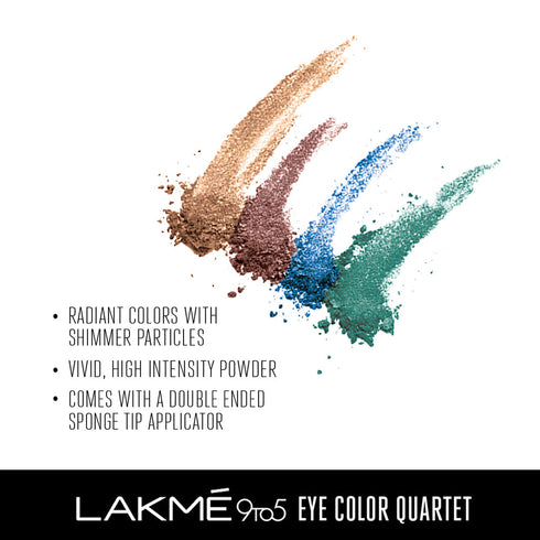 Lakme 9 To 5 Eye Color Quartet Eye Shadow Royal Peacock 7g