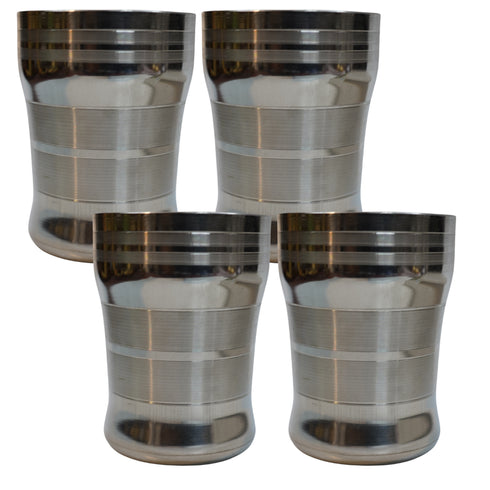 Polished Steel Juice Glass 420g Set of 4
