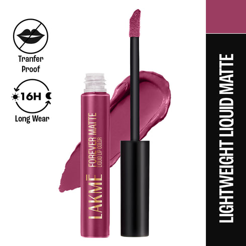 Lakme Forever Matte Liquid Lip Colour | Fuschia Chic 5.6ml