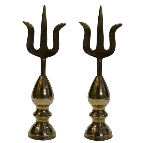 Brass Trishul Kalasam 238g Set of 2