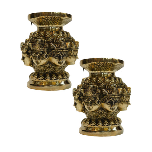 Brass Ashtalakshmi Face Kalash (Pack of 2) 2114g
