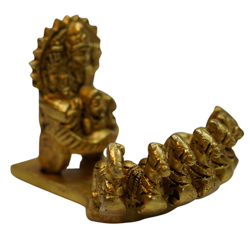 Brass Surya Rath with Seven Horses 426g Set of 1