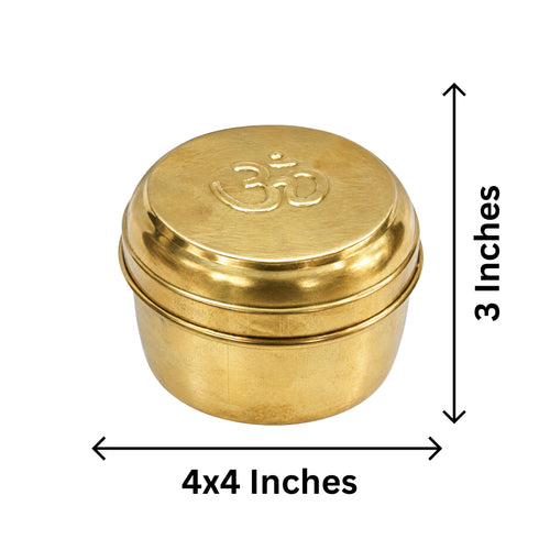 Handmade Brass Sindoor Box 160g