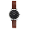 Titan Workwear Silver Dial Women Watch With Leather Strap (Model 2481SL07)