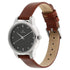 Titan Workwear Silver Dial Women Watch With Leather Strap (Model 2481SL07)