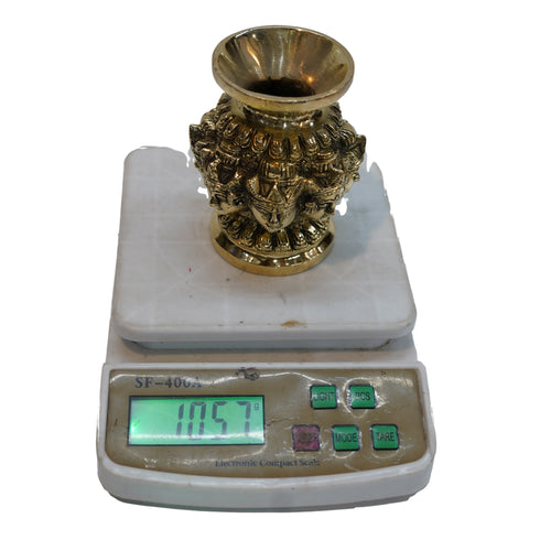 Brass Ashtalakshmi Face Kalash (Pack of 2) 2114g
