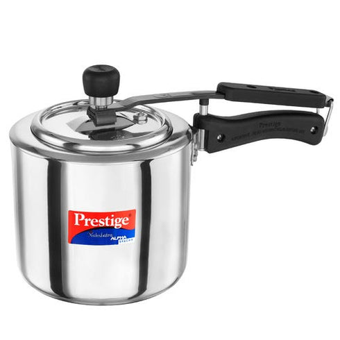 Prestige Nakshatra Alpha Svachh Stainless Steel Spillage Control Pressure Cooker 3 L Silver