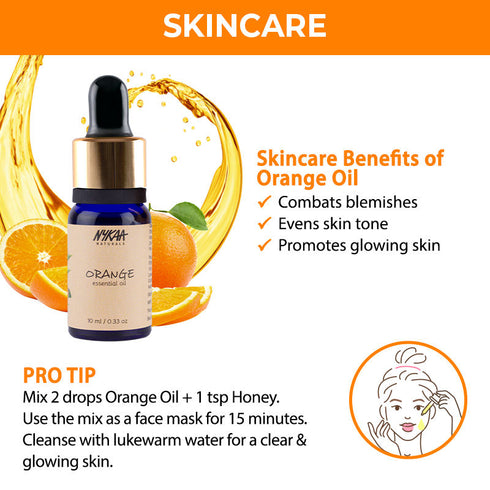Nykaa Naturals - Orange Essential Oil For De-Tanned & Glowing Skin