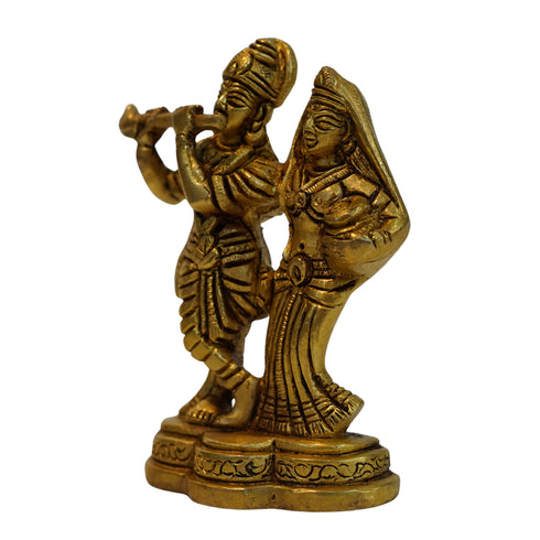 Brass Mini Radha Krishna Decorative Murti 417g