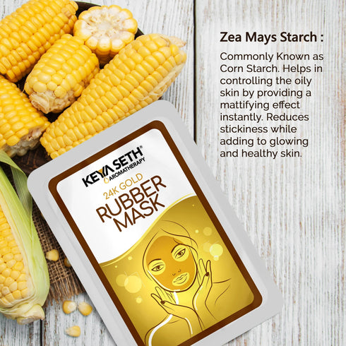 Keya Seth Aromatherapy 24K Gold Rubber Facial Mask for Brightening & Whitening