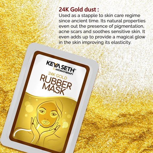 Keya Seth Aromatherapy 24K Gold Rubber Facial Mask for Brightening & Whitening
