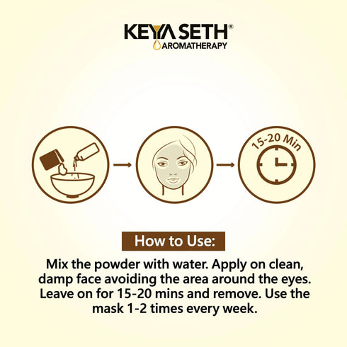 Keya Seth Aromatherapy 24K Gold Rubber Facial Mask for Brightening & Whitening