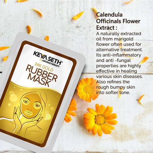 Keya Seth Aromatherapy 24K Gold Rubber Facial Mask for Brightening & Whitening