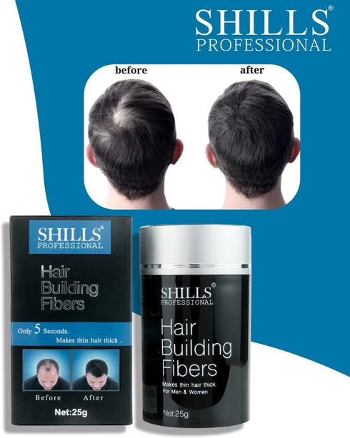 Shills Professional Hair Building Fiber Black Powder 25g
