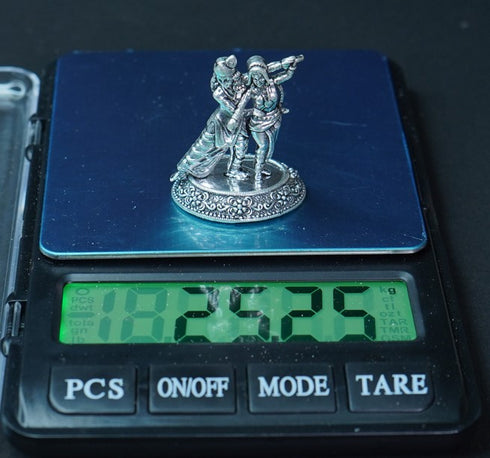 Pure Silver Antique Radha Krishn 25.25g By Mahita Collections