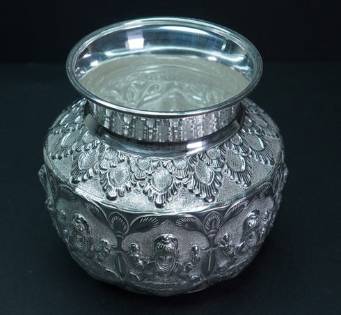 Pure Silver Ashta Laxmi Lota 251.94g By Mahita Collections