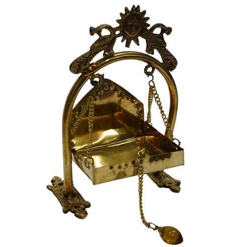 Brass Peacock Design Jhula 298g Set of 1