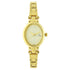Titan Quartz Analog Champagne Dial Watch For WomenWith Golden Stainless Steel Strap