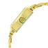 Titan Quartz Analog Champagne Dial Watch For WomenWith Golden Stainless Steel Strap