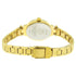 Titan Quartz Analog Champagne Dial Watch For WomenWith Golden Stainless Steel Strap