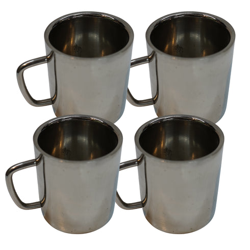 Steel Drinking Tumbler Cup 548g Set of 4