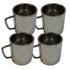 Steel Drinking Tumbler Cup 548g Set of 4