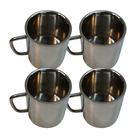 Steel Drinking Tumbler Cup 548g Set of 4